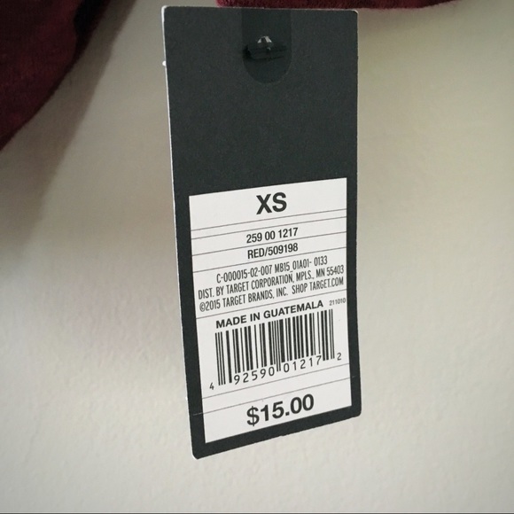 NWT Mossimo XS Burgundy Long Sleeve Shirt - Picture 4 of 5